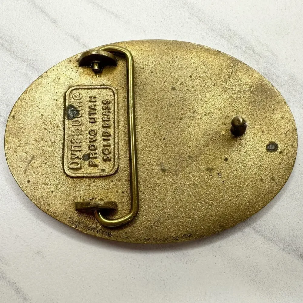 Vintage Dyna Buckle CEI Environmental Services Solid Brass Belt Buckle ✨